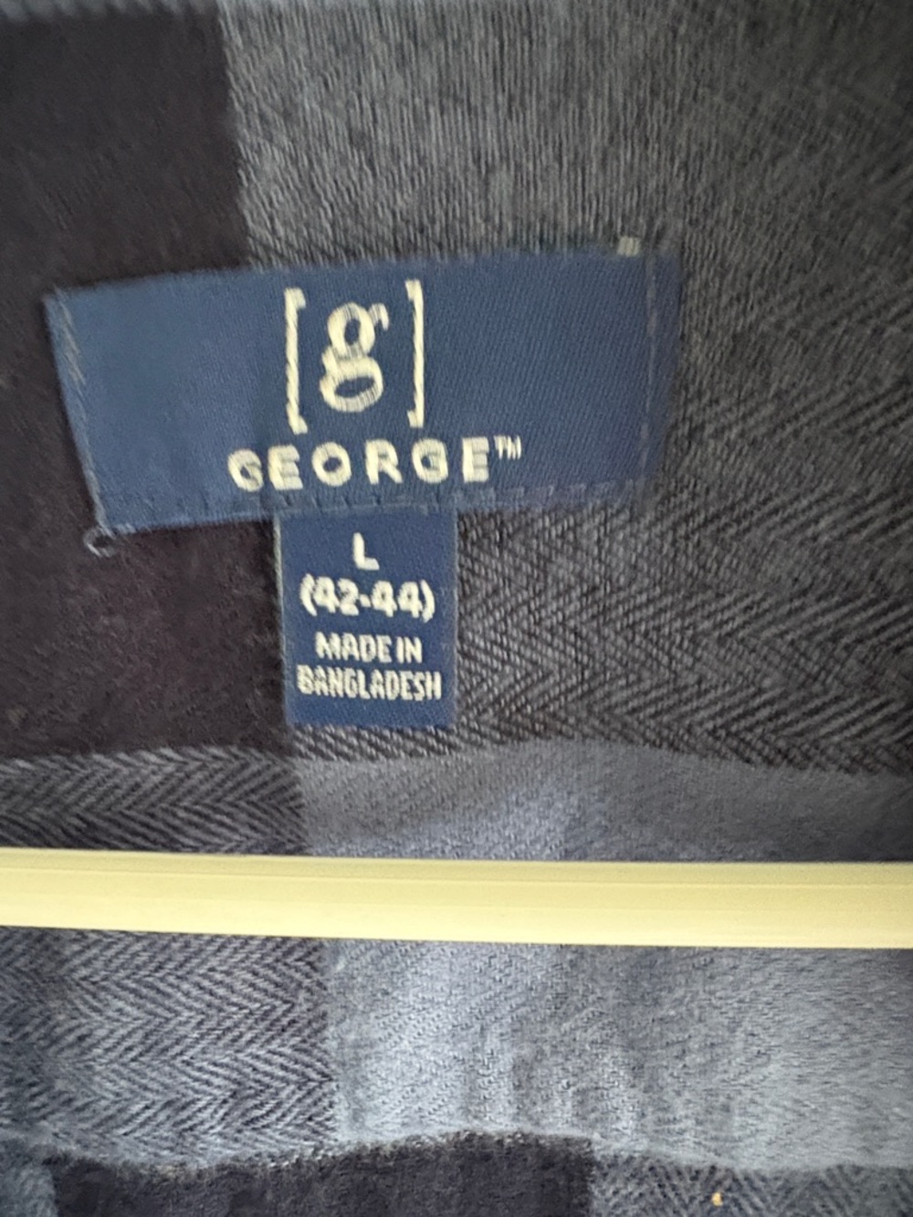 George Men's Black and Gray Plaid Shirt